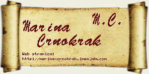 Marina Crnokrak vizit kartica